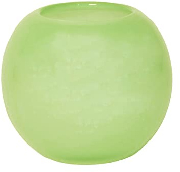 CRISTALICA Kugelvase Sommer Ballvase 10cm Blumenvase grün Mini Vase mundgeblasen
