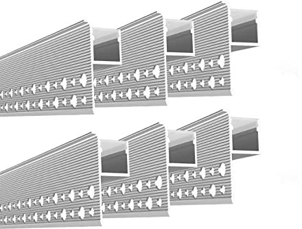 Besseto Trockenbau LED Profil 6 Pack 3.3FT/1 Meter Trim Rand Trockenbau LED Streifen Aluminium Profil, Trimless vertiefte Aluminium LED Fliesen Profil für Wände und Decken