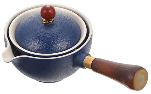 OUNONA Side Handle Teapot Ceramic Kettle for Household Use Heatproof Design for Kitchen Allows Easy Tea Steaming Pot Function for Family Gatherings