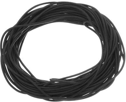 uxcell Silicone Foam Seal Strip, 1.5mm(0.06) Dia 8 Meters(26.25 Ft) Long Sponge Rubber Weather Seal Strip Round Rubber Cord Solid for Machinery and Industries, Black