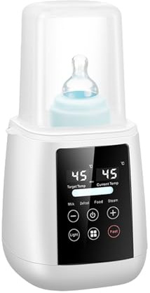 Calentador de Alimentos para Bebés, Calienta Biberones Doméstico, 6 en 1 Calentador de Biberones para Biberones, Calentador de Leche de Bebé Rápido para Leche Materna Fórmula, Apagado Automático