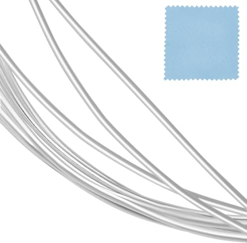 Beebeecraft Draht Aus Feinem Sterlingsilber 0.8 mm 20 Gauge 999 1.64 Fuß Zum Basteln von Schmuck Absolut Weicher Runder Draht Für Selbstgemachte Armbänder Ohrringe Schmuckherstellung Zubehör