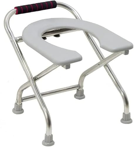 YIHANSS Klappbarer Toilettenstuhl/Duschstuhl, Toilettenstuhl, Camping-Toilettensitz, klappbarer Toilettenstuhl für Camping, bequem für Schwangere, behinderte Badezimmer, Toiletten-Alternative
