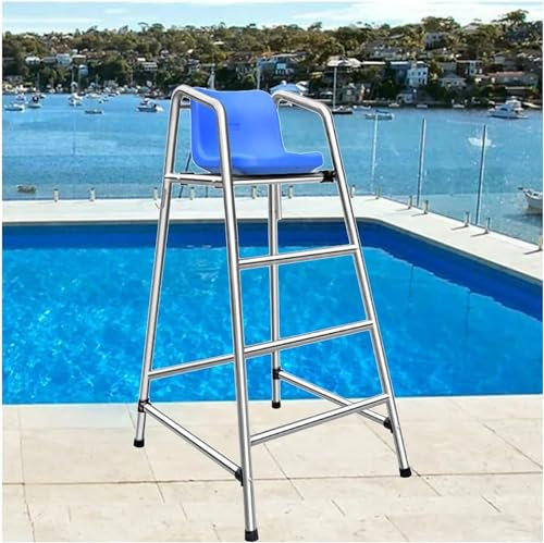 Hochhocker, Boden-Poolleiter, abnehmbarer Rettungsschwimmer-Stuhl für Pool, 120 cm/150 cm/180 cm, Edelstahl-Barhocker, erhöhter Stuhl für den Außenbereich, See, Pool, Terrasse, Strand, 300 kg