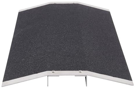 Warmiehomy Wheelchair Ramp 60L x 40W x 4.5H cm 300KG Loading Capacity Aluminum Alloy Door Ramp Threshold Ramp for Wheelchair Motorbike Bike Stroller