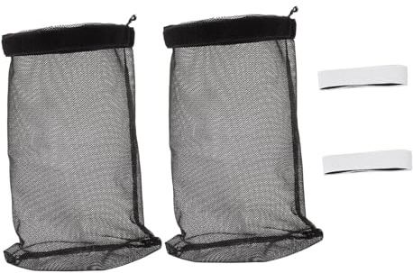 Artibetter 2 Stück Nylon Flusenbeutel für Trockner Außenlüfter Flexibel Leicht zu Reinigen und Einfach zu Montieren Schwarz | Außenbereich für Trocknerentlüftung, Leicht zu Reinigen, Einfache Montage