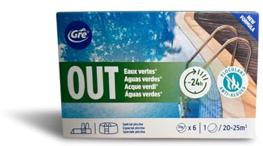 Gre 90147N – Stop aquas verdes, paquete de 6 pastillas de 20 g