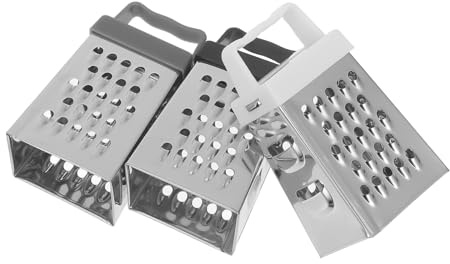 GALPADA Mini Rallador de Acero Inoxidable de 3 Piezas Resistente al Óxido para Patata y Queso Diseño de Cuatro Lados para Uso Múltiple en Cocina