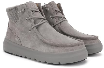 Pitas | BERNA | Stivali casual da donna | Stivaletti in pelle| Scarpa urbani | Mocassini | Nautiche invernali | Sneakers Casual | Calzatura Senza lacci | Calzature Walkinpitas | Grigio | 39
