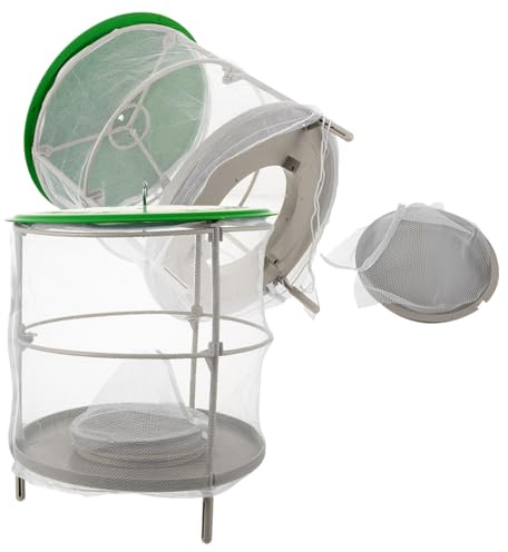 DECOMELODY 2 pièces Pièges à Mouches Suspendus Extérieurs avec Filets de Protection Légers et Résistants Aux Intempéries Dispositifs Pliables Durables pour Capture Insectes