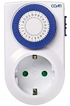 SIMON - Programador Analógico Diario, Enchufe Temporizador Programable, Compacto y Analógico, 24hs, Intensidad 16A, 230V/50Hz, Color Blanco