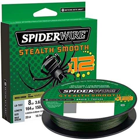 Tresse Spiderwire Stealth Smooth 12 Brins 150M Moss Green - 0,11Mm - 10,3Kg - 1507353