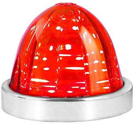 GG Grand General 81942 Rot/Rot Klassische Wassermelonen-Aufputz 18 LED Blinker/Markierungsleuchte mit Edelstahlblende