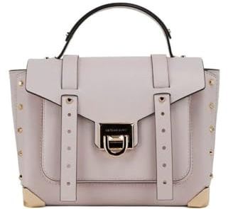 Michael Kors Manhattan Medium Top Handle School Satchel Leather Bag