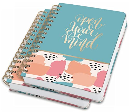 Sigel Spiralblock Jolie A5 dotted Bullet Journal Türkis Apricot 2er Pack | JN611/2, 240 Seiten, 120 g Papier, vegan