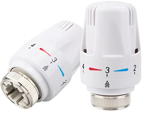 2 pezzi Valvola Termostatica per Radiatore, Valvole di Controllo Della Temperatura, Termostato Radiatore con Filetto M 30 x 1.5