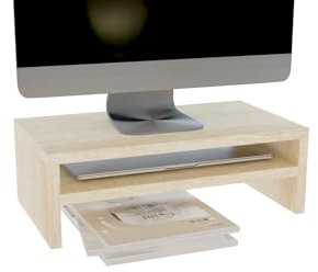 ComfortCove Supporto per monitor supporto per monitor per computer a 2 livelli supporto per laptop, supporto per computer, supporto per stampante con ripiano, ideale per il tuo ufficio a casa, Sonoma