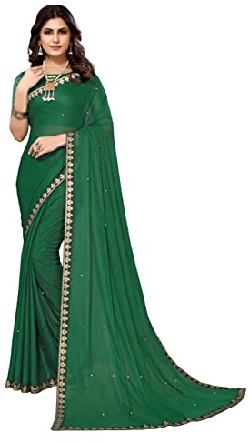 Yashika Sari para mujer, Verde, talla única