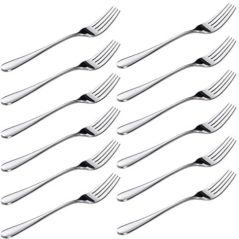 SENZEAL Dessertgabeln 12 Stück Kuchengabel 14cm Edelstahl Kleine Gabeln für Zuhause Restaurant Party Cafe Spülmaschinenfest
