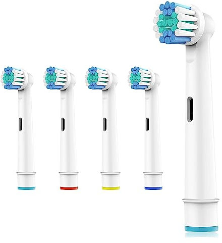 Pack 4 Ricambio Testine Spazzolino Elettrico Compatibili con Oral B Braun - Ricariche Ricarica Spazzolino Elettrico Compatibile con Oral B - Ricambio Testine Spazzolini Elettrici