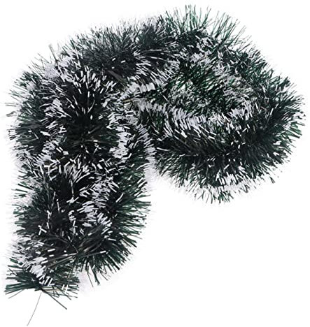 Ciieeo Weihnachtsgirlande 2 Meter aus Kunststoff Grüne Dicke mit Glitzerndem Lametta Dekorativer Baumschmuck geeignet für Büros und Restaurants für Weihnachtsbaum