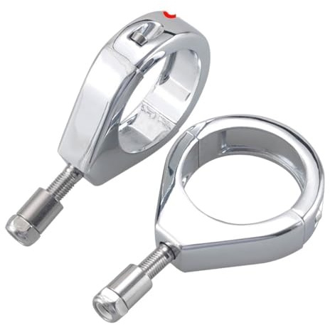 LIUCHUCHU Motorrad Scheinwerferhalter Motorrad-Blinker-Halterungs-Halterungsgabelklemmen Motorrad Scheinwerfer(Chrome 49mm)