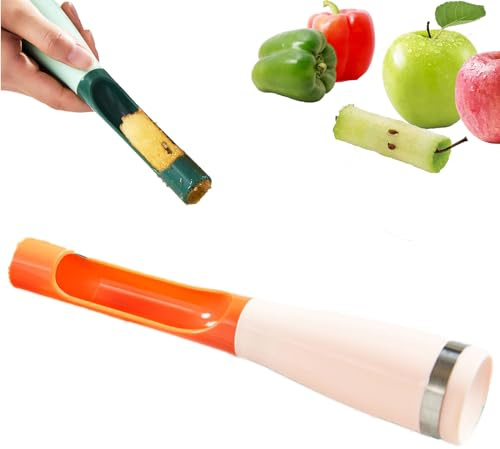 Apfelausstecher,Vilbocr küchen Obstentkerner Apfelkern Entferner Fruchtkern Entferner Paprika Werkzeug für Birnenentkerner (orange)
