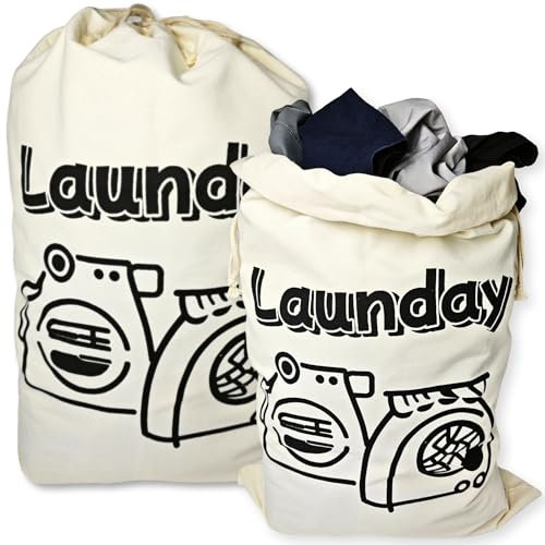 Lot de 2 Grand Sac de Linge Sale avec Cordon de Serrage,50x70cm(20x28 IN)40L,Sac de Voyage Pliable pour Dortoir et Voyages,Salle de Lavage