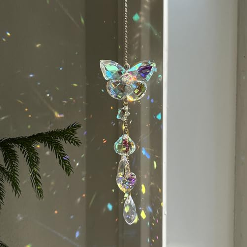 Hängande solfångare, XJLyaya kristallsolfångare, hängande solfångare, kristall solfångare, hängande prydnad fönsterkulor hem trädgård jul dag fest bröllop