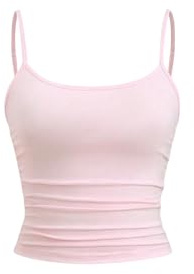 GORGLITTER Damen Crop Tank Top Casual Trägershirt Sommer Bauchfreies Tops
