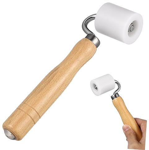 Housoutil Rodillo De Papel Tapiz y Rodillo Para Juntas Eje De Metal, Herramienta Manual De Presión Para Papel Tapiz Engrosado y No Tejido, Tamaño 18x4x3 Cm, Uso Decoración Del Hogar, Pack 1 Unidad