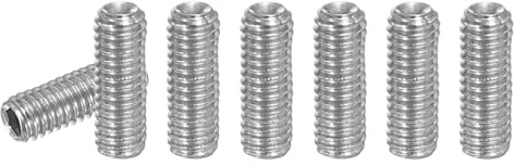 PATIKIL 120 Stück Madenschraube M3 x 8mm, 304 Edelstahl Madenschrauben Set für Türklinken Halterung Möbel Lampen Wasserhahn Reparaturen, Silber Innensechskant Gewindestifte Schrauben Set