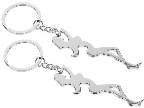 OATIPHO 2pièces Porte-clés Décapsuleur Créatif Forme De Beauté Ouvre-bouteilles Métal Pour Soda Et Bière Pratique Et Élégant