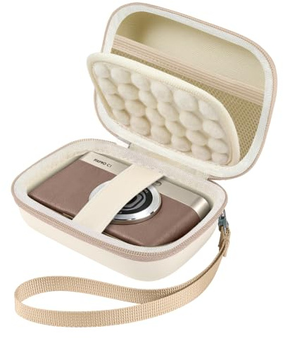 Leayjeen Funda Compacta para Kodak PIXPRO C1 Cámara Digital - Blanco | Compatible con Kodak Pixpro FZ55, FZ45, C1 y Canon IXUS 285 HS, carcasa EVA duro (Solo Funda)