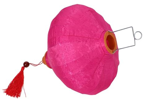 Supvox Vietnamische Vintage Stofflaterne mit Floralem Muster Handgefertigte Outdoor Dekoration für Hochzeiten Gartenpartys Mid Autumn Festival und Festliche Anlässe