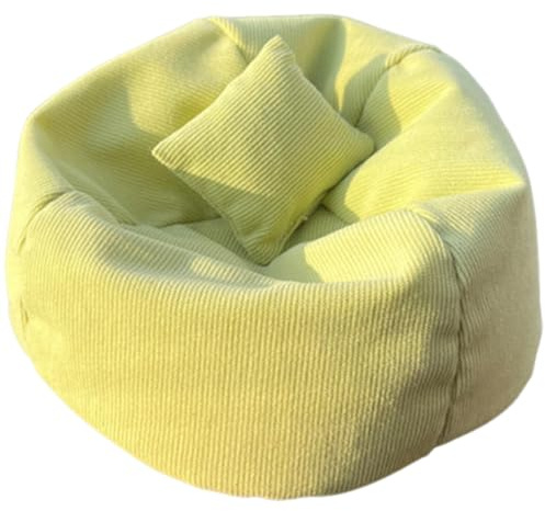 Qcbuegof Winziges Sitzsack Sofa Mit Gepolstertem Sitz Dekorative Kleine Möbel Für 15–17 cm Große Actionfiguren Sammlerstück Ausstellungsstück Puppenmöbel