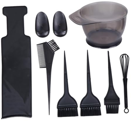 VALICLUD 8 pièces Kit Coiffure Professionnel avec Peigne Texture Bol et Planche de Coloration pour Cheveux Outils Durables et Pratiques pour Teinture DIY et Salon