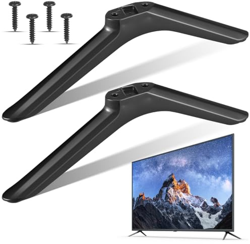 VICASKY Foot Base Stand Universal TV Legs Replacement Feet 32 Inch Univer Tv with Screws, for Smart, Replacement, Easy Installation Compatible Screws Install Tvs, Tabletop Television
