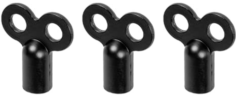 ACOLY 3 Válvulas De Ventilación De Radiador Negras De 5 Mm, Llave De Purga De Radiador De Aleación De Zinc Para Purgar Y Purgar.