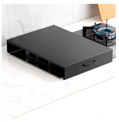 Couvercle Antidérapant Plaque Cuisson Support Électrique Extensible pour Plaque Cuisson Idéal Petites Cuisines Les Camping Cars et Les Appartements WXQTM(35x45x7cm)