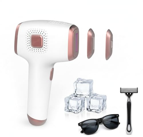 Rivvial Dispositivo de depilación láser IPL para mujeres y hombres, máquina removedora de vello sin dolor para calidad de salón de belleza, resultados duraderos en casa, para cara, línea del bikini