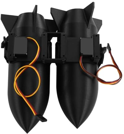 Buhdjfnke Dispositivo de encuadernación para aviones, carga de arranque doble, 1 kg, máquina cruzada, lanzador de aire ajustable, control remoto, alcance ilimitado con 2 piezas