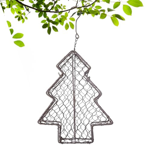Kolibri-Haus – Weihnachtsbaum-Nistschutz, Kolibri-Nistkasten, Gartendekoration für Zaunkönig, Rotkehlchen, Sittich, Fensterbaum, Outdoor, Garten, Hinterhof, Winter, Frauen