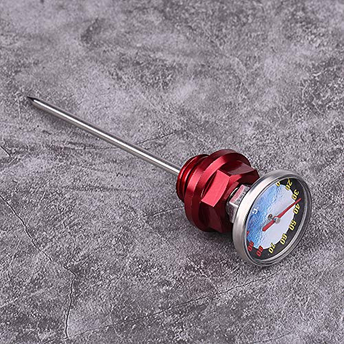 Pongnas Astina di Livello Olio per Moto in Lega di Alluminio con Integrato per Moto da Cross - Rossa (Rosso)