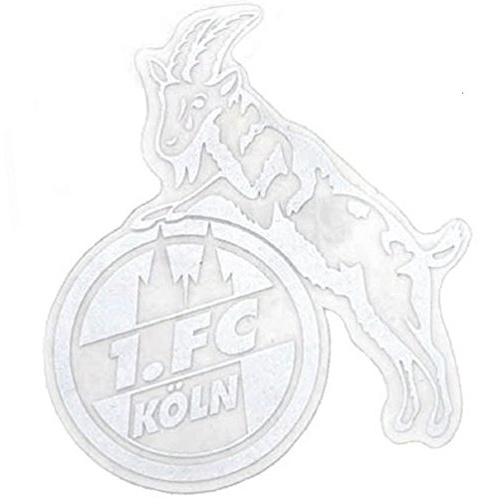 FOXCUP 1. FC Köln Wandbild - Hennes Silber - 3 cm, Autoaufkleber, Sticker - Plus Lesezeichen I Love Köln