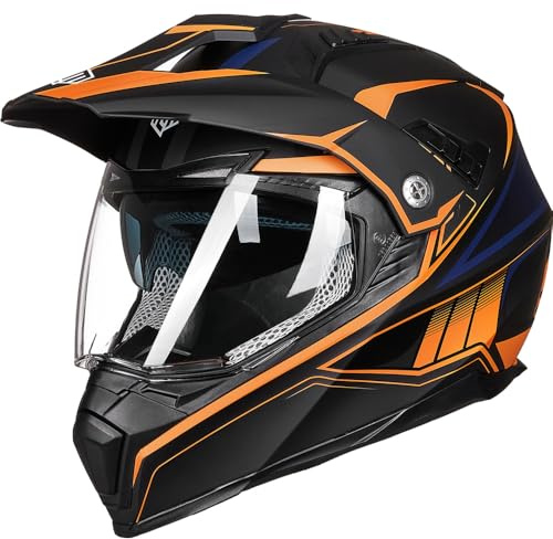 ILM Motorradhelm Herren Damen Motocross Helm Motorcycle Full Face Helmet ATV Dirt Bike ECE Modell-606V
