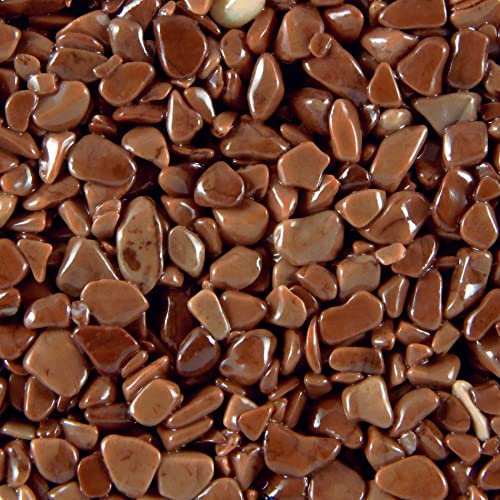 Terralith Steinteppich Marmor Komplett-Set für 1qm - Körnung: fein - 2-4mm mit Reinacrylat Bindemittel - für Wand in braun (bruno)