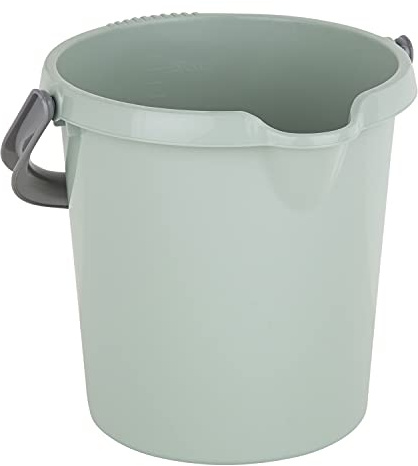 Eimer mit Ausguss und Henkel 5L grün Putzeimer Küche Bad Camping Kunststoff