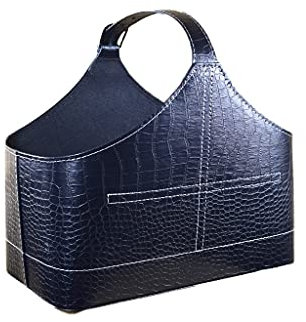 XXZY Picknickkorb Hochwertiger Leder-handgefertigter Hand Tragen Korb Großkapazität Obst Snack Aufbewahrungskorb Mode Tragbare Warenkorb picknicktasche (Color : A)