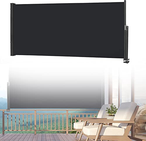 YUENFONG Toldo Lateral 100x300cm balcón Extensible protección privacidad protección Solar persiana Lateral para terraza, balcón, jardín, Antracita